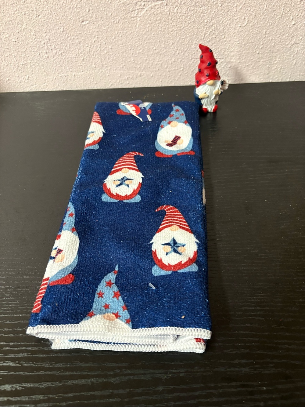 Patriotic Gnome Kitchen Towel and Mini Gnome Decor Set USA Theme